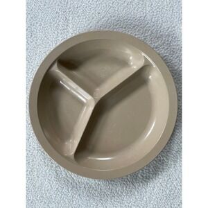 Anchor Hocking 10" Divided Plate Tan Vintage Microwave Tray PM486-TI - No Lid